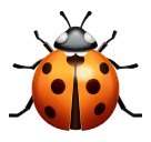 How emoji lady beetle displayed on Huawei