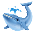 How emoji spouting whale displayed on Huawei