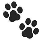 How emoji paw prints displayed on Huawei