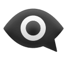 How emoji eye in speech bubble displayed on Huawei