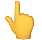 How emoji backhand index pointing up displayed on Huawei