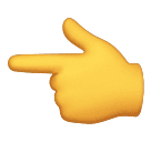 How emoji backhand index pointing left displayed on Huawei