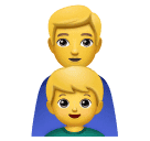 How emoji family: man, boy displayed on Huawei