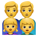 How emoji family: man, man, girl, boy displayed on Huawei