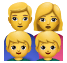 How emoji family: man, woman, boy, boy displayed on Huawei