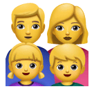 How emoji family: man, woman, girl, boy displayed on Huawei