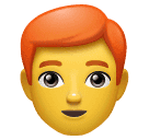 How emoji man: red hair displayed on Huawei