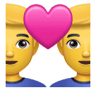 How emoji couple with heart: man, man displayed on Huawei