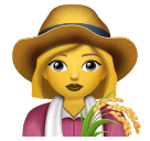 How emoji woman farmer displayed on Huawei