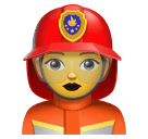 How emoji woman firefighter displayed on Huawei