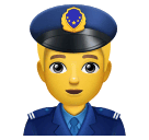 How emoji man police officer displayed on Huawei