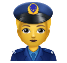 How emoji police officer displayed on Huawei