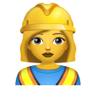 How emoji woman construction worker displayed on Huawei