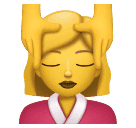 How emoji woman getting massage displayed on Huawei