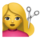 How emoji woman getting haircut displayed on Huawei