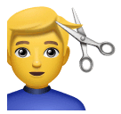 How emoji man getting haircut displayed on Huawei