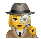 How emoji woman detective displayed on Huawei