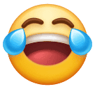 How emoji face with tears of joy displayed on Huawei