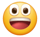 How emoji grinning face with big eyes displayed on Huawei