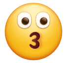 How emoji kissing face displayed on Huawei