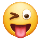 How emoji winking face with tongue displayed on Huawei