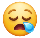 How emoji sleepy face displayed on Huawei