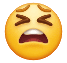 How emoji tired face displayed on Huawei