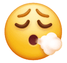 How emoji face exhaling displayed on Huawei