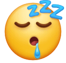 How emoji sleeping face displayed on Huawei