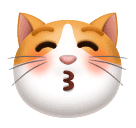 How emoji kissing cat displayed on Huawei