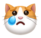 How emoji crying cat displayed on Huawei