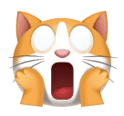 How emoji weary cat displayed on Huawei