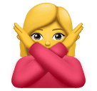 How emoji woman gesturing NO displayed on Huawei