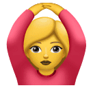 How emoji woman gesturing OK displayed on Huawei