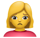 How emoji woman frowning displayed on Huawei