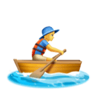 How emoji man rowing boat displayed on Huawei