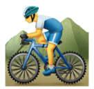 How emoji man mountain biking displayed on Huawei