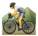 How emoji person mountain biking displayed on Huawei