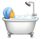 How emoji person taking bath displayed on Huawei