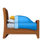 How emoji person in bed displayed on Huawei