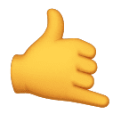 How emoji call me hand displayed on Huawei