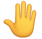 How emoji raised back of hand displayed on Huawei