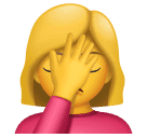 How emoji woman facepalming displayed on Huawei