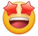 How emoji star-struck displayed on Huawei