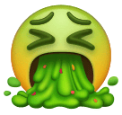 How emoji face vomiting displayed on Huawei