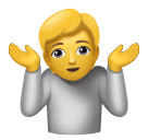 How emoji person shrugging displayed on Huawei