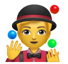 How emoji man juggling displayed on Huawei