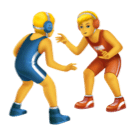 How emoji people wrestling displayed on Huawei