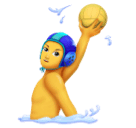 How emoji man playing water polo displayed on Huawei