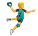 How emoji man playing handball displayed on Huawei